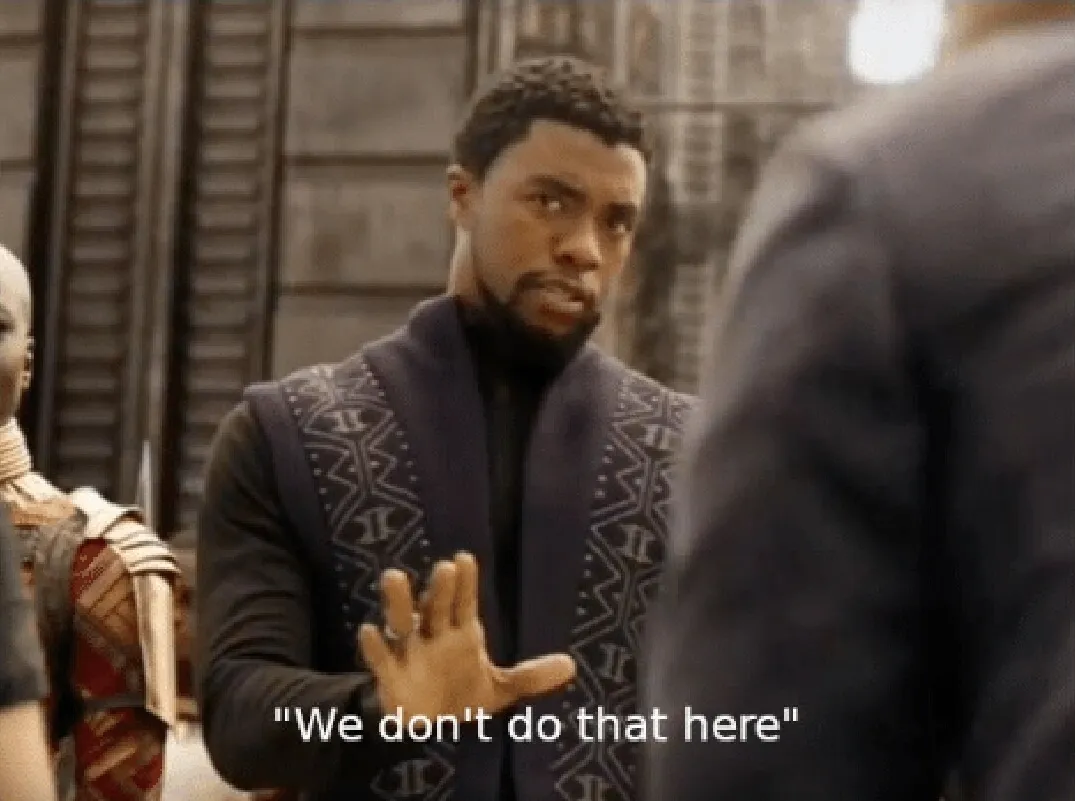 We don't do that here